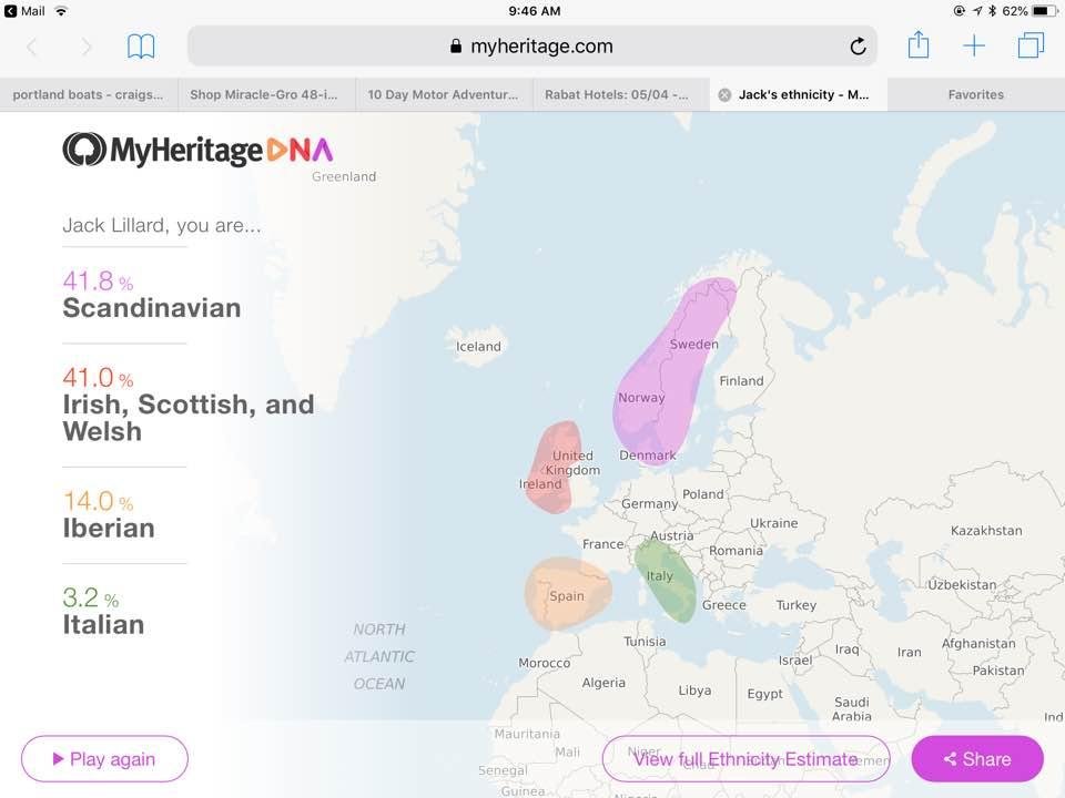 My DNA results.....have you had yours done? If so, let’s see.