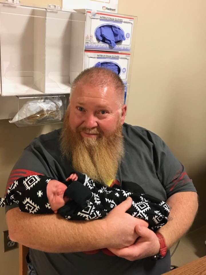 You think he is a happy grandpa