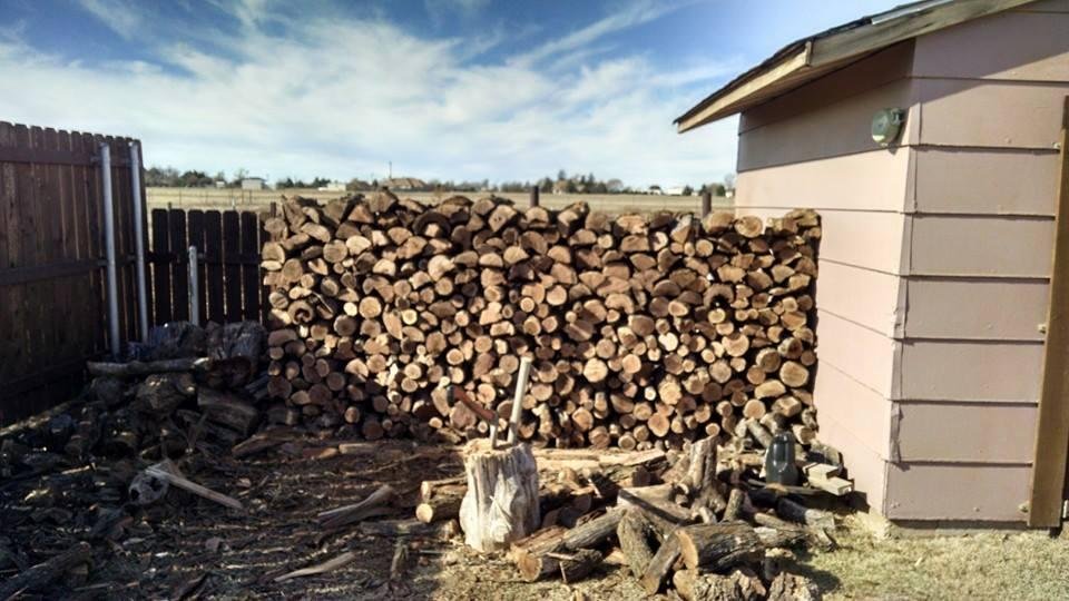 First cut of the year, little over cord my wife and harvested. Not bad for an old couple.