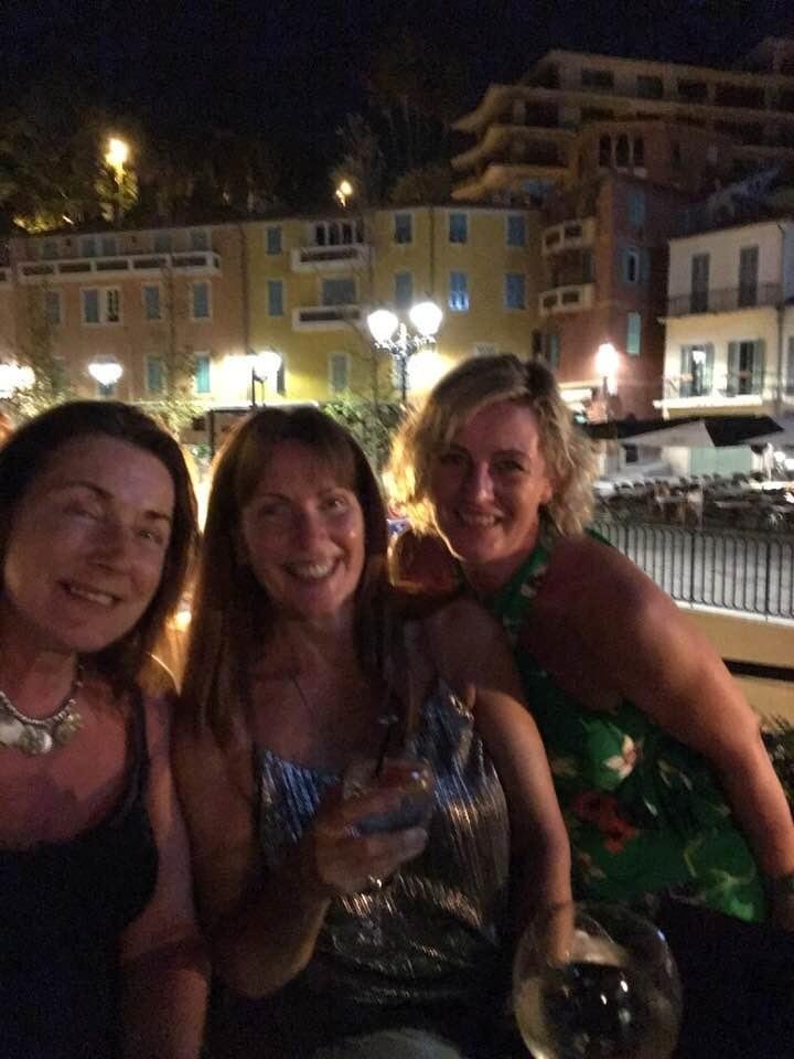 Two new friends across from our hotel and Audrey of course
