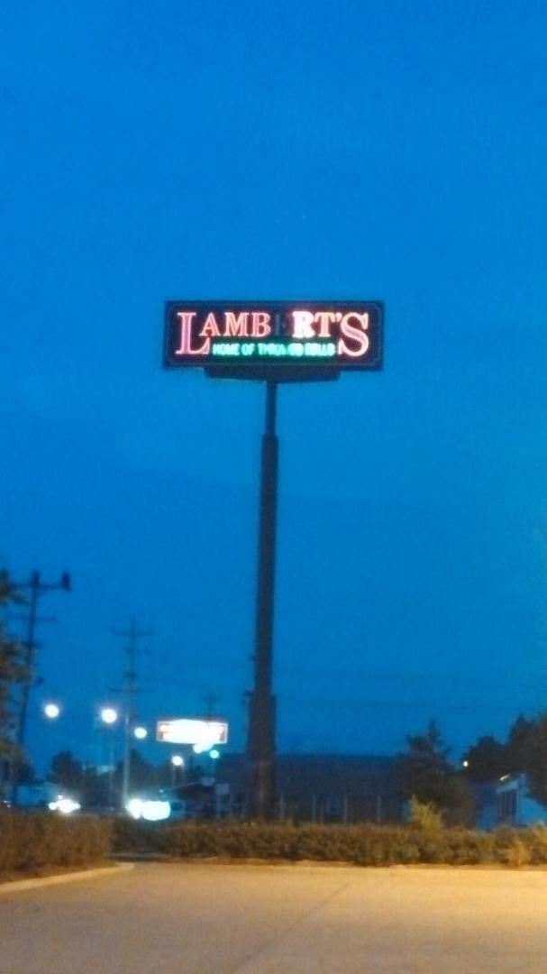 Stuffed ourselves at Lambert's on Friday.