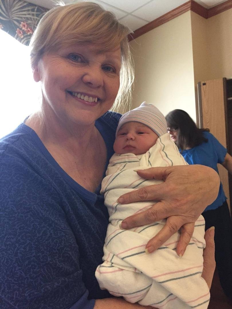 Great Grandmom with Aubrey!!!:):)