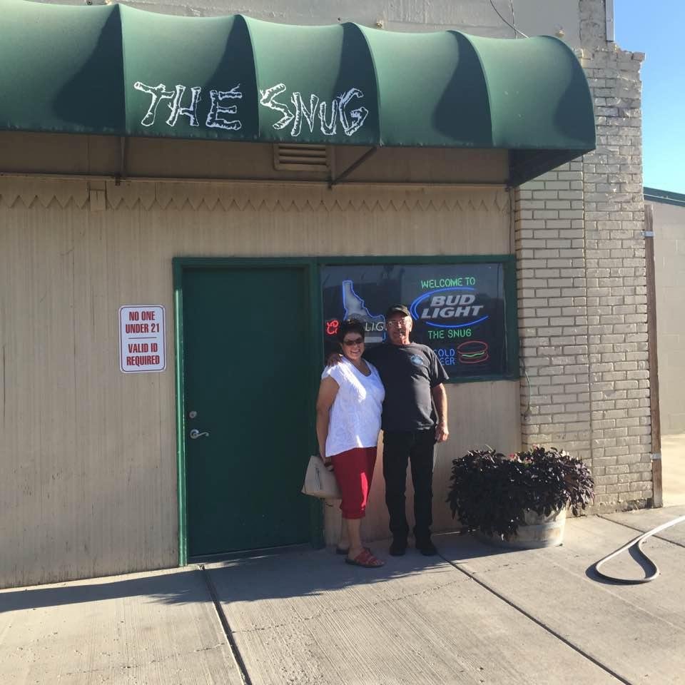 Me and my cousin T the biker bar that serves Prime Rib....
