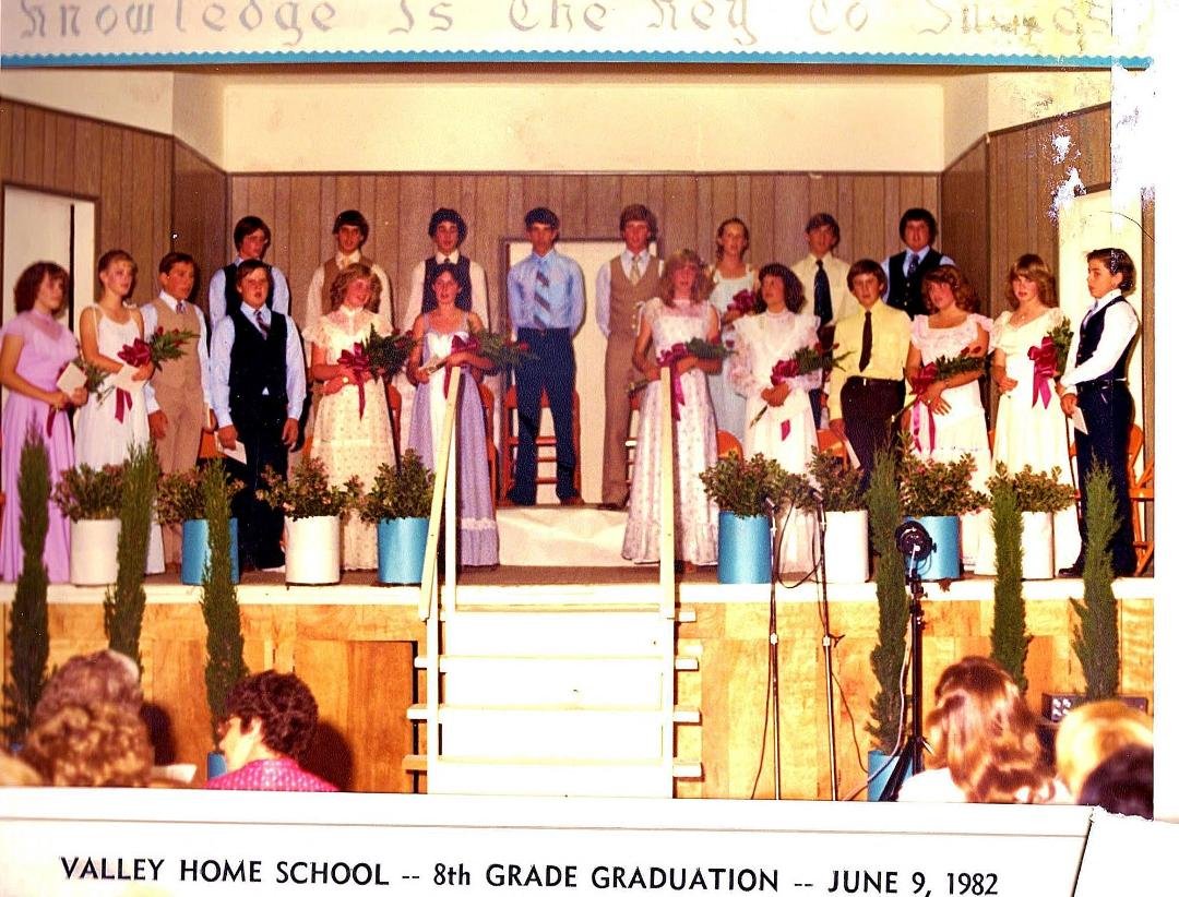 graduation of 8th grade... 1982...Valley Home..