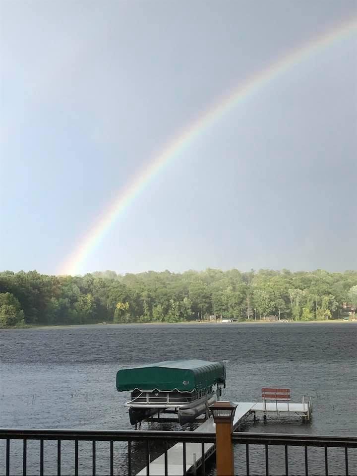 Rainbow over Big Sandy at the Job’s new cabin.