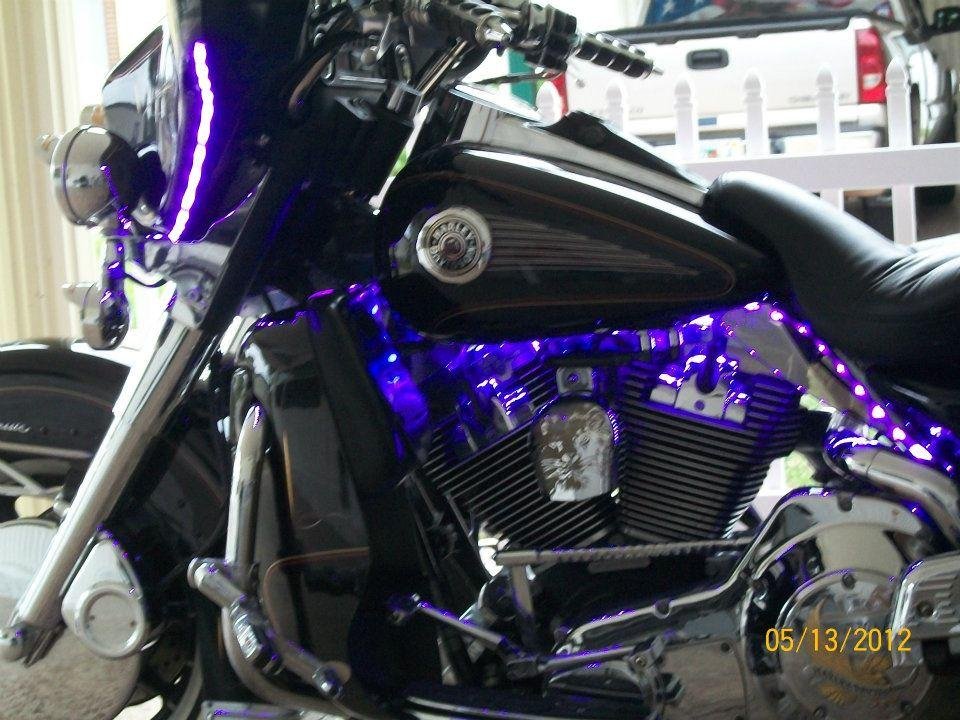 Ed Hill's album, Bike with LED lights on it