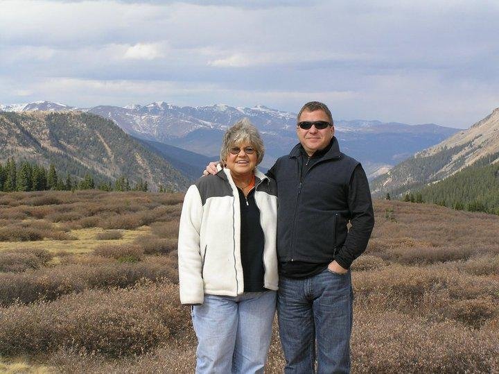My son and me in Colorado, October 2009.
