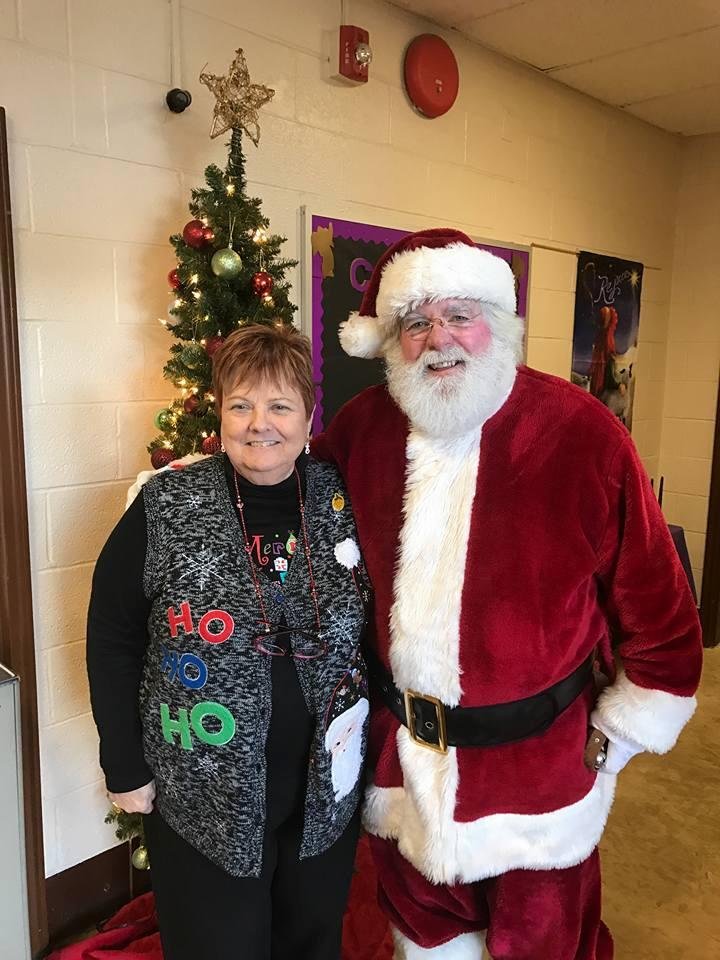 Merry Christmas to all my family and friends. Santa came to school today.