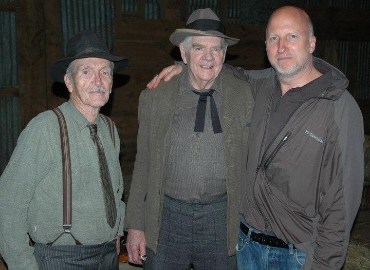 On the set of "The Wettest County In The World" Jerry Barney and John