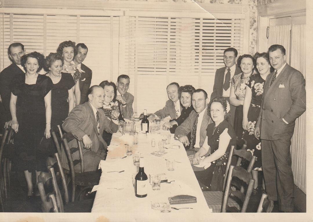 Aunt Peggy, Uncle Bob Broughton, Catherine and Chris Morrissey ,Uncle Bill and Aunt Lillian Donados. I can't identify the others.