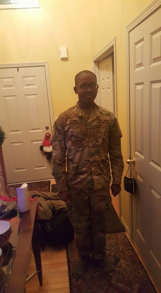My grandson back from army training. Here for christmas.