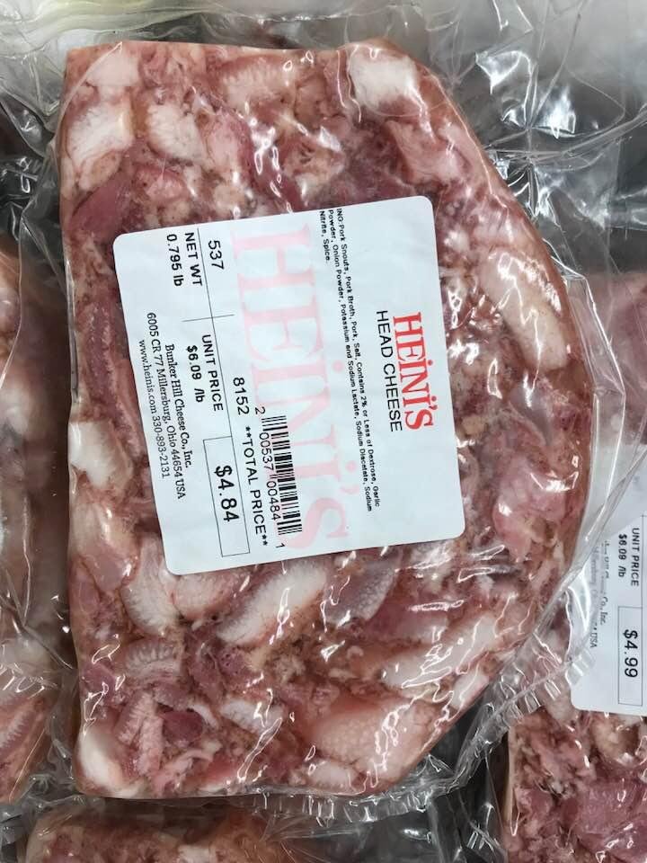 Just for the sake that I saw this at the Amish Cheese Factory, I just had to share this monstrosity of chopped up pig snouts..enjoy!