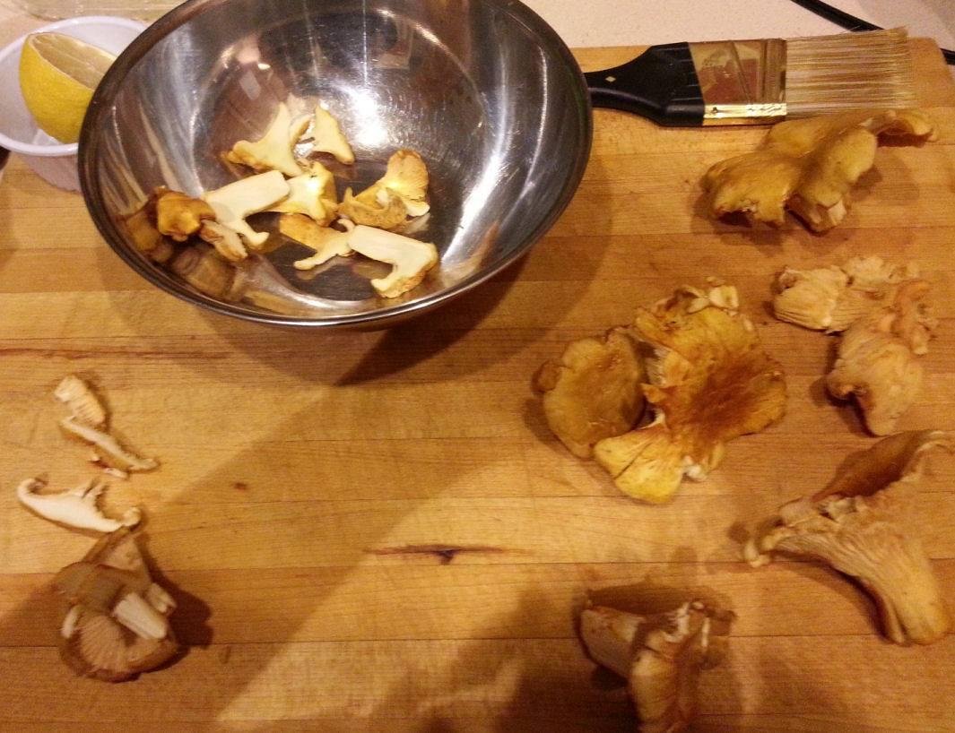I have the BEST neighbor! Mushroom omelets! Thanks Chris Roche, for the pristine chanterelles. :3