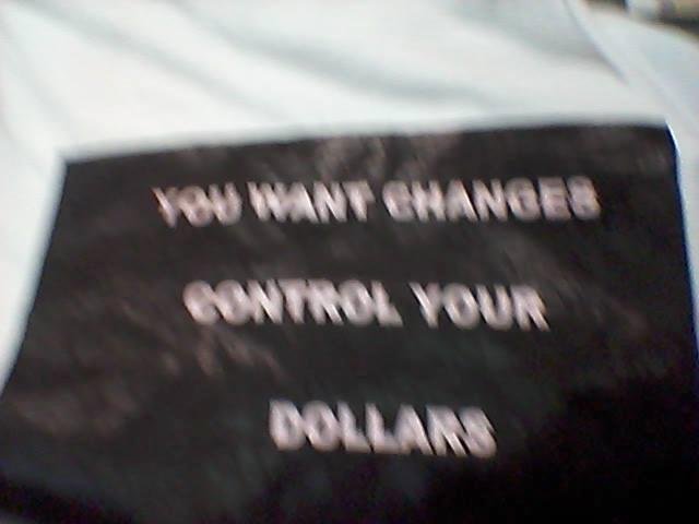 This tee shirt i was carrying got more attention than the one i had on; and it should have because this has proven its effectiveness. Remember JIM CROW SOUTH when Ms R. Park stood her grounds etc. The people of that movemen