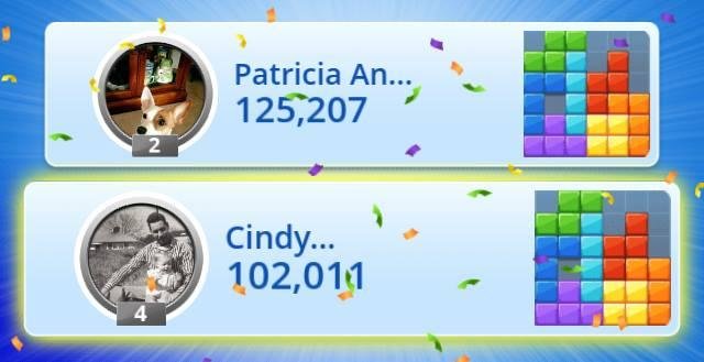 Cindy is closing in on Patricia Ann Miley! Can you stay ahead?