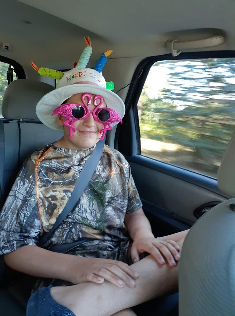 Happy 12th Birthday to this guy. Caleb I think you are going to give Elton John a run for his money.