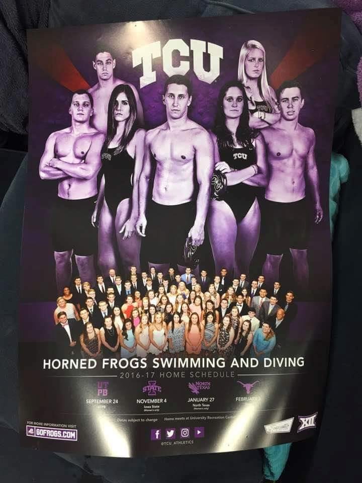 TCU swim poster