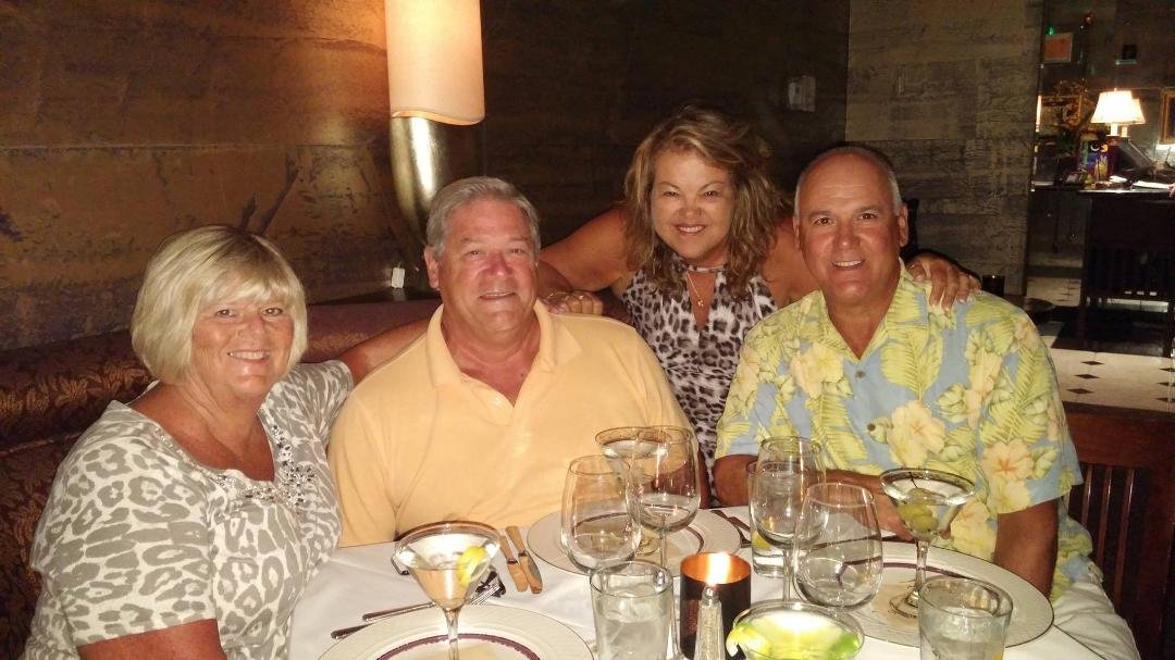 Mike Donna Doug & Patti at Shame On the Moon. Rancho Mirage