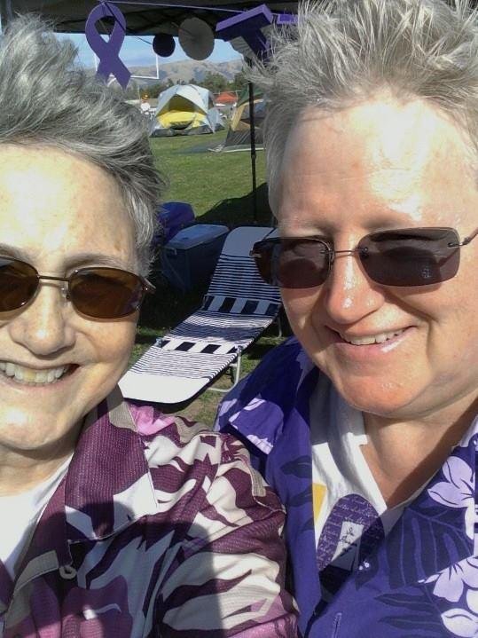 Kim and me at Relay for Life after the Hawaiian theme lap.  Aloha!