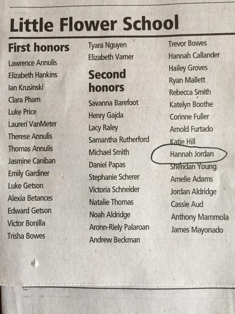 Congratulations to our Granddaughter Hannah a job well done :)