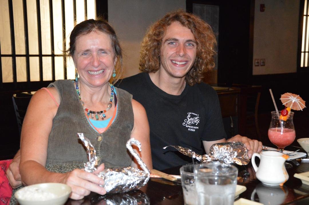 Cheri and Jared Boothroyd at the Goten Restaurant in Sunderland MA last night celebrating my birthday from July 2nd.