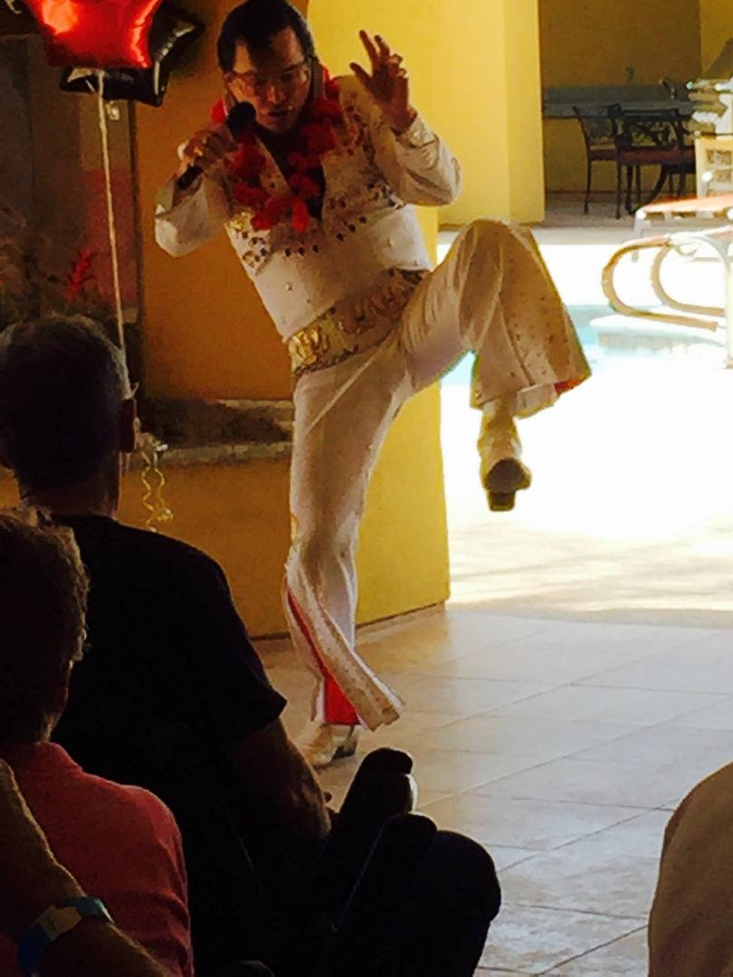 Kickin it with Elvis.