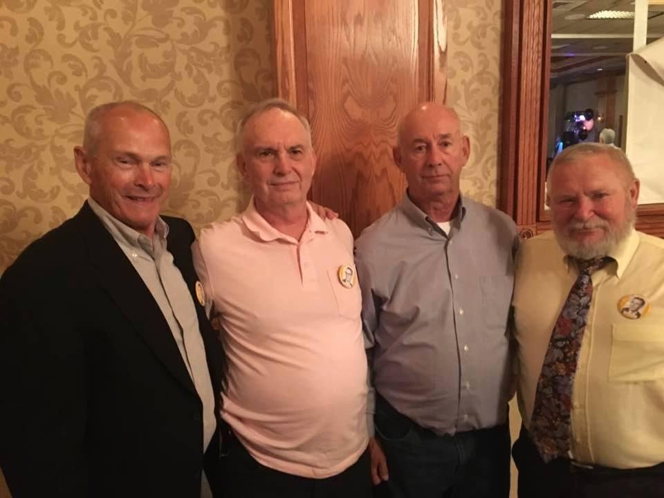 My Cross Country teammates 50th class reunion Nelson Moore  Dave McCreless  John Short Chuck Garrett
