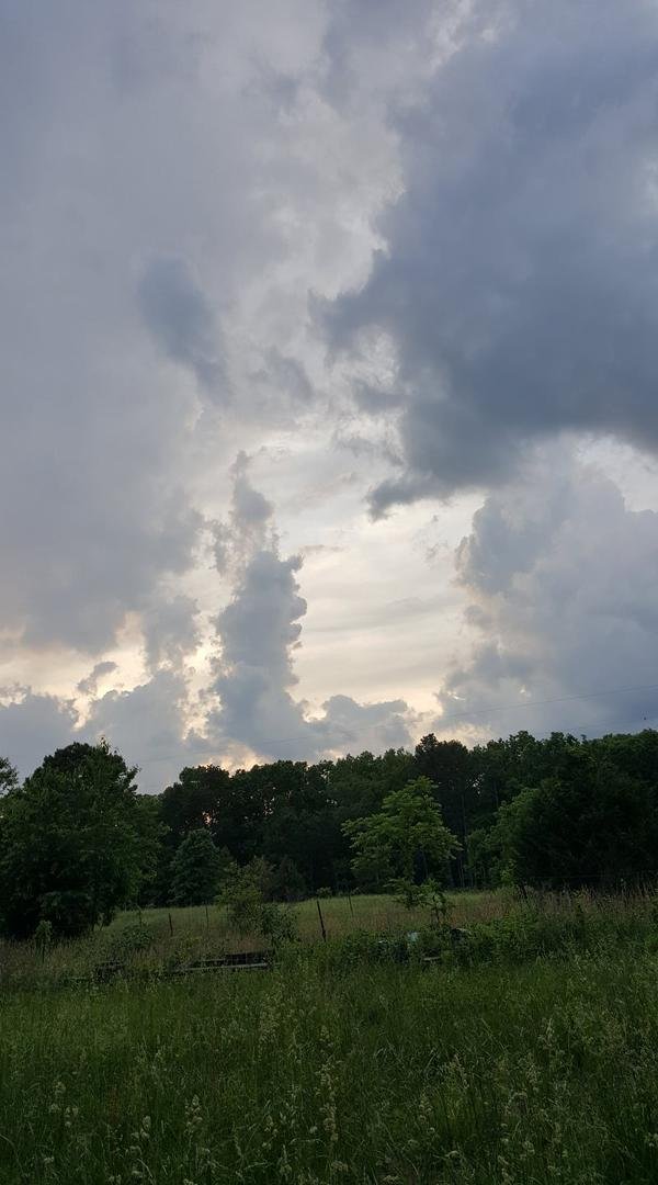 The clouds are rising really big and thunder..