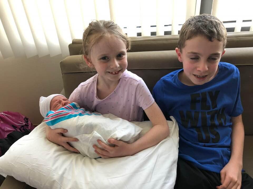 My three favorite people. Aiden, Morgan, and Liam