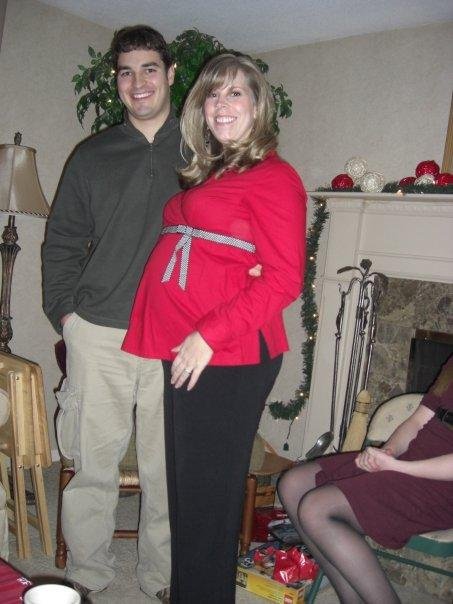This is my VERY pregnant daughter(the bride), Daniece, and her husband Nate