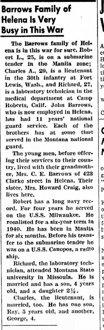 Happy Veterans Day to all. Here are the Barrows vets from WWII.