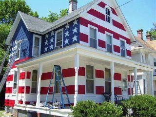 Apparently, his Homeowners' Association told him he couldn't fly an American flag in his yard. What a terrific comeback!