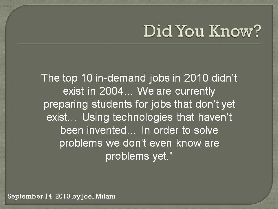 This is what our schools are not preparing our children for. The current educations system is failing our children.