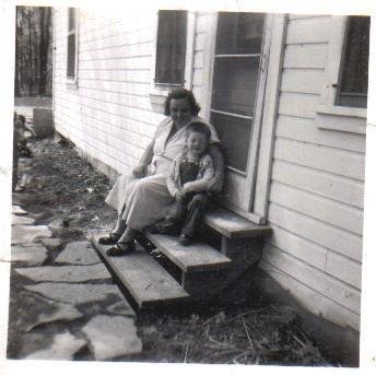 Mom and me when we lived at Stoney Point, not sure of the year but in the very early 50's. It was cool cause two of my dad's sister's lived there also so I had cousins, aunts and uncles there.