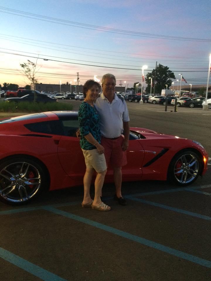 Happy anniversary to mr. and mrs. H! Enjoy your new VETTE!