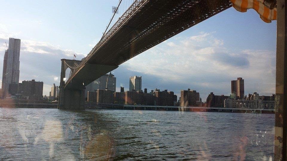 The Brooklyn Bridge.