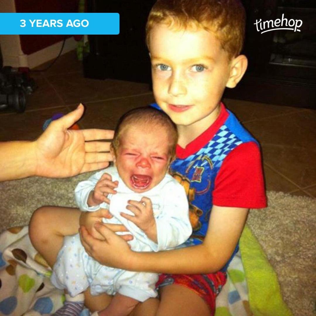 Micah still does this when Elie tries to give him a hug if it is not on his own accord