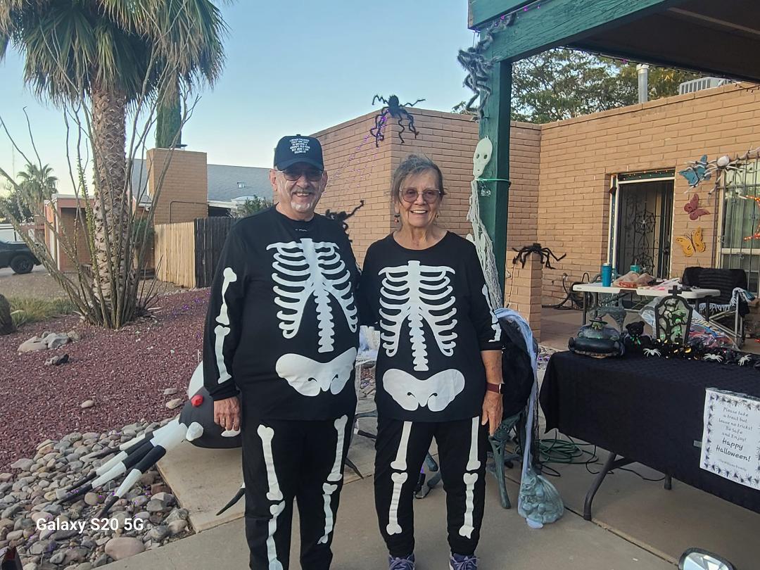 Words fail me. But trunk or treat was fun. Dropped off the extra candy at Andy and Rici's house to avoid temptation. Their decor was spookier, too.