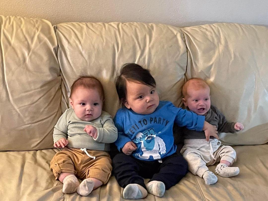 My three great grandchildren visiting😍
From left to right: Luta, Baby Dean, & Anaya