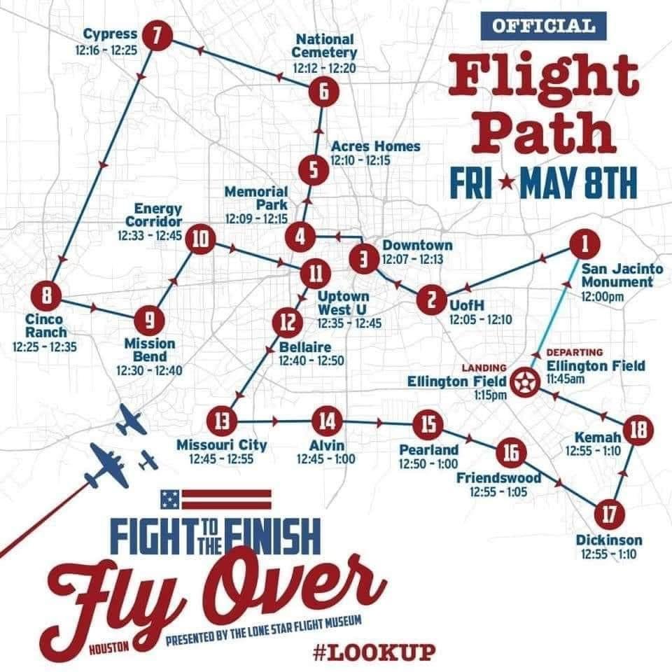❤️✈️❤️✈️❤️🇺🇸 MAY 8th 🇺🇸❤️✈️❤️✈️❤️
To commemorate the 75th Anniversary of the end of WWII.
🇺🇸 Come join our watch party! 👀🤩 #LOOKUP
https://www.lonestarflight.org/fight-finish-flyover-fri-may-8-1145-am