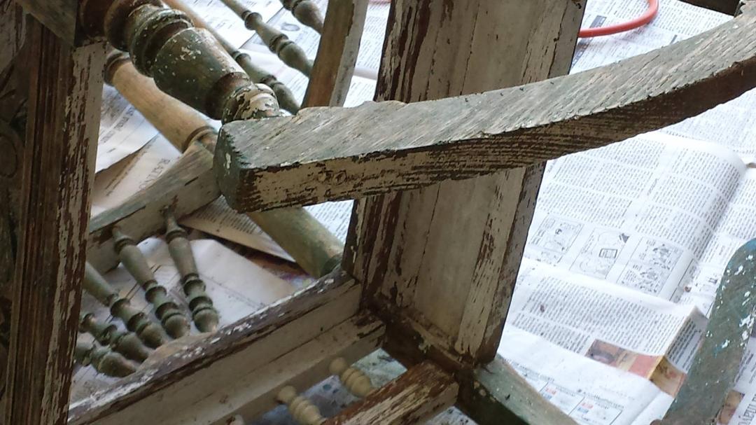 Refinished a very unusual old porch rocker