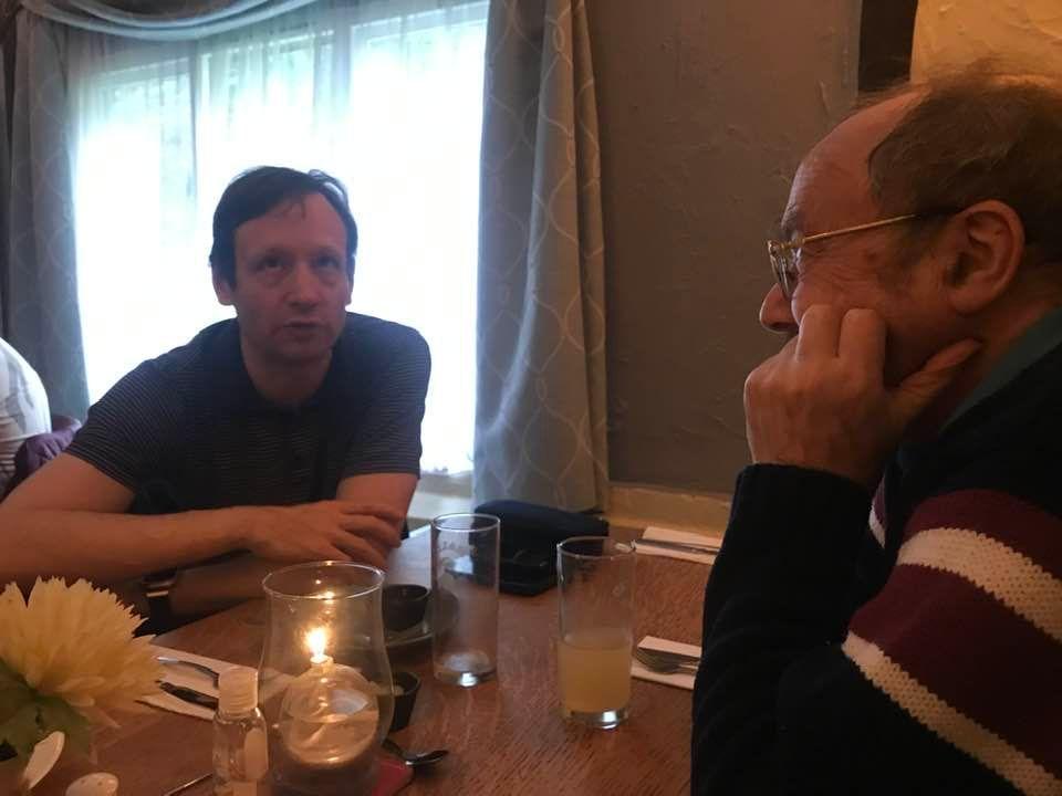 My husband,Melvyn,and Peter.