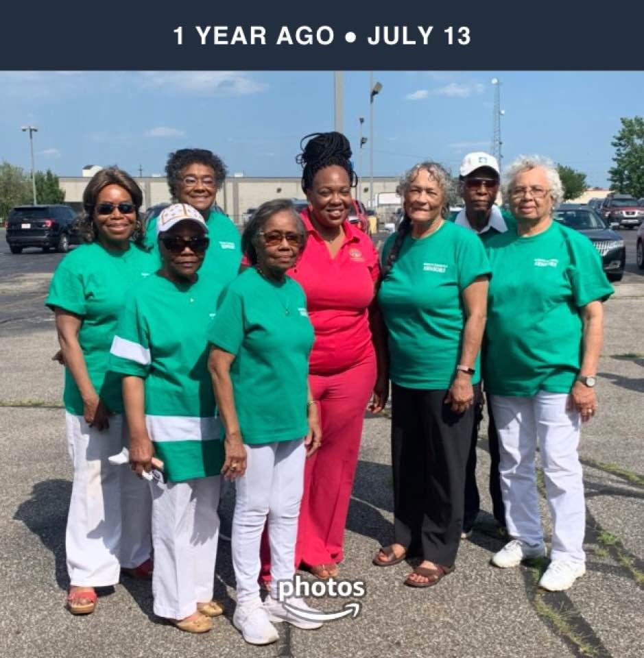 Some members of the North Randall Seniors Club with Ohio State Rep Juanita Brent at last year’s North Randall Village picnic.