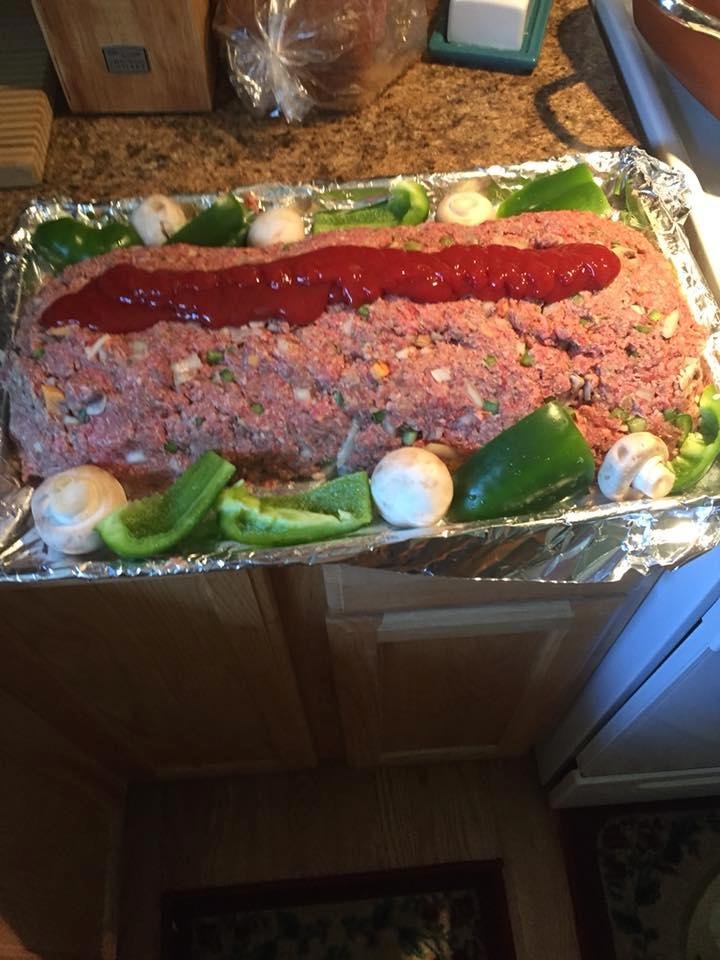 I was , very hungry today for meat and veggies meatloaf...12 lb’s