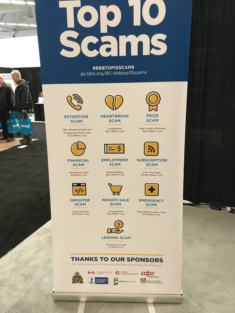 Saw this poster at the Zoomer exhibit in Vancouver today. Be aware and wary with all calls that you don't recognize.
