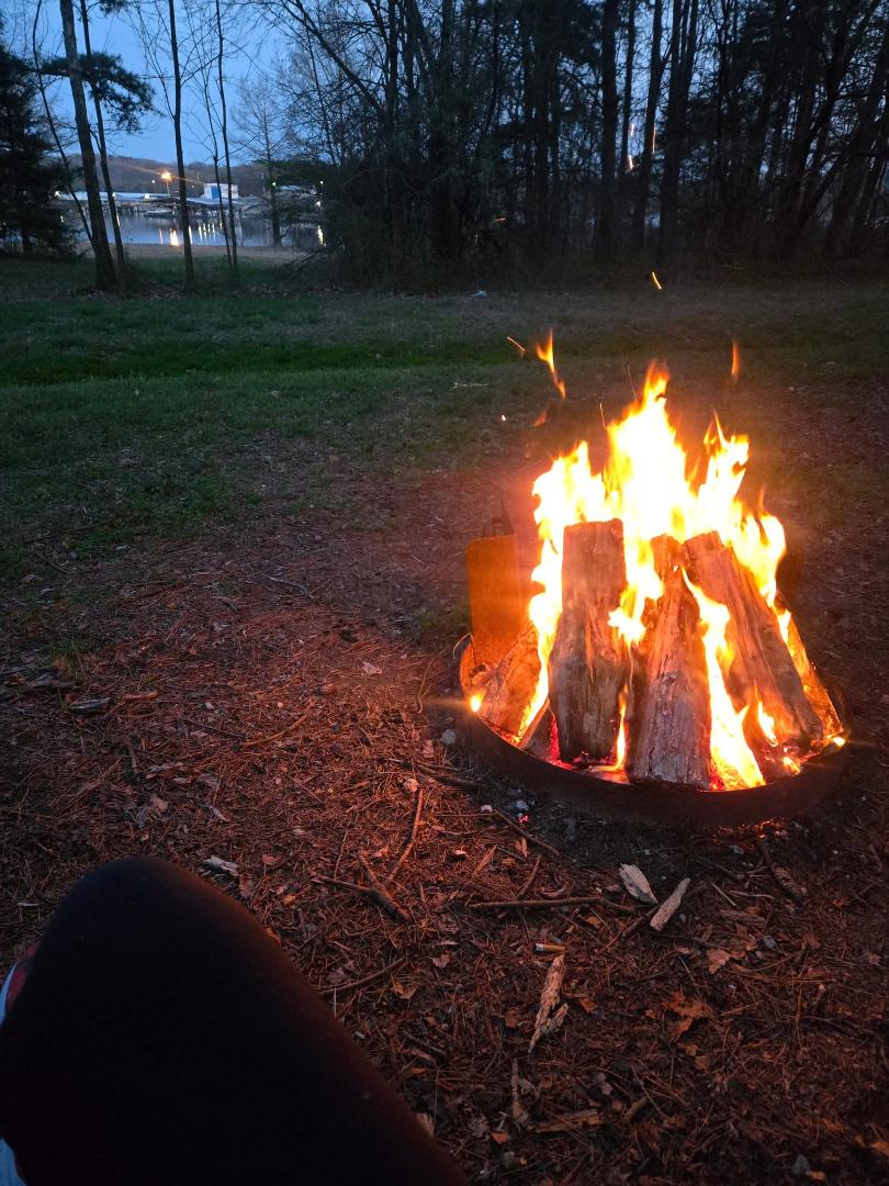 Night by the campfire