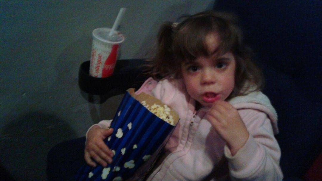 AT THE SHOW WITH MY PAPA TOM WATCHING ' JUNGLE BOOK '