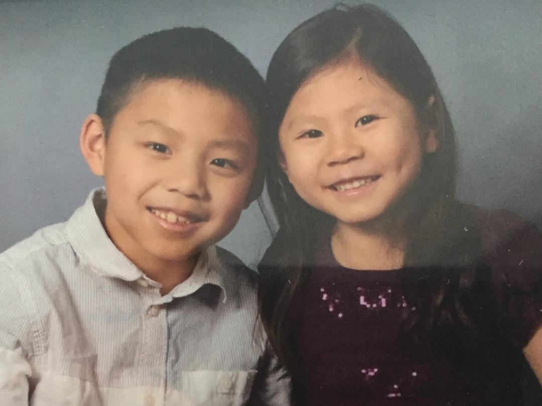 Picture taken this past January. Brandon (8), Becca (5)