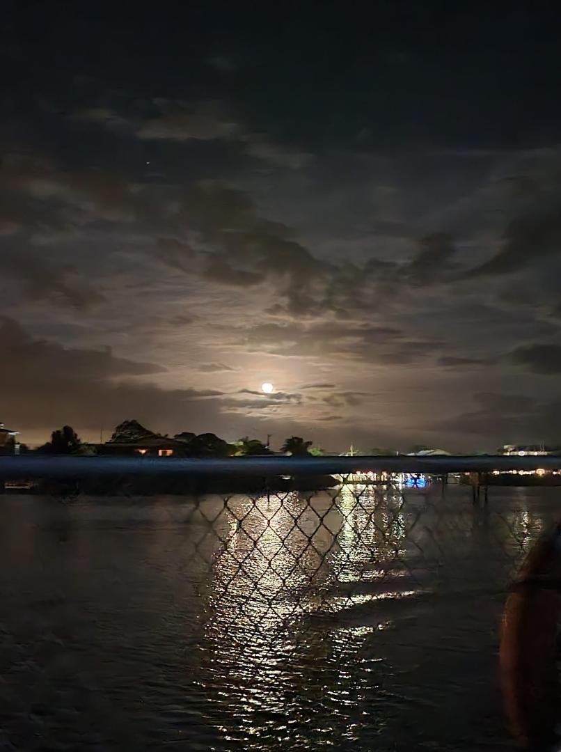 Moonrise on the ferry