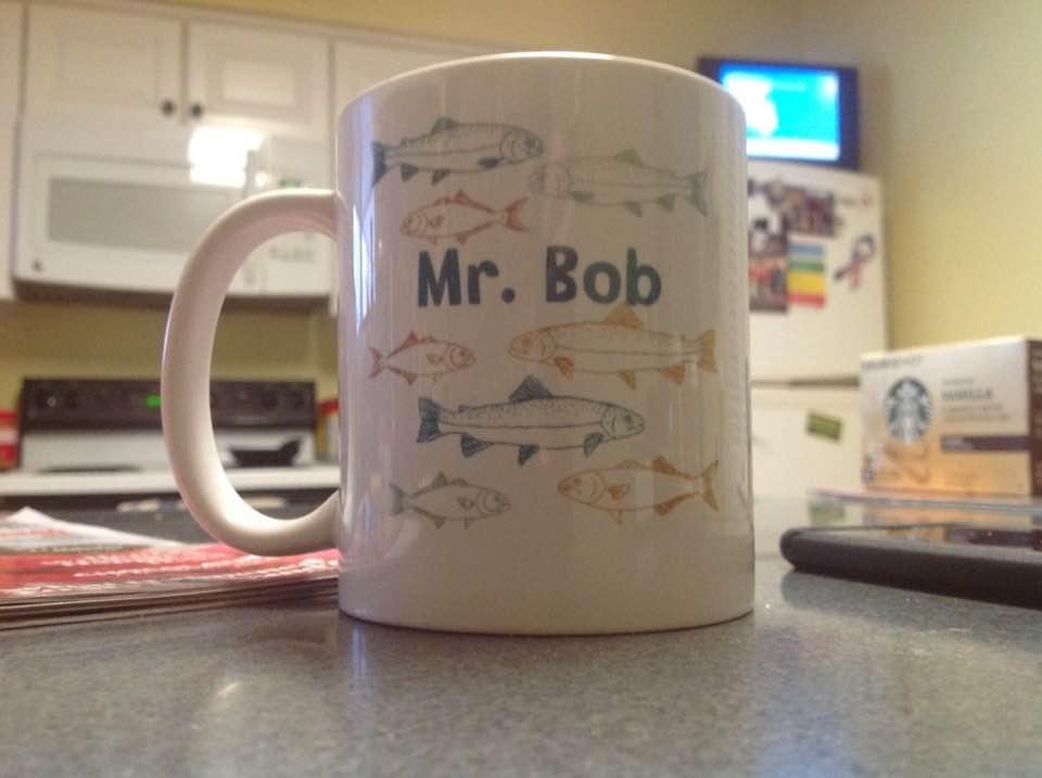 Having coffee with my little buddies Christmas gift from Bryson